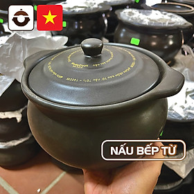 Nồi sứ nấu bếp từ 2 & 3 lít NodaCook (Men sứ đen)