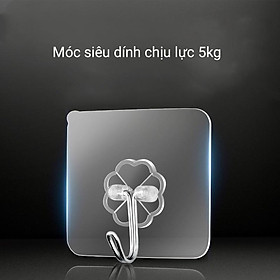 Combo 5 Móc Treo Dán Tường Trong Suốt Siêu Chắc, Tiện Dụng Giá Rẻ