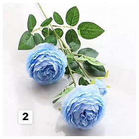 Mua Hoa giả - Combo 5 cành Hoa hồng lụa Havi 65cm cao cấp trang trí bền  đẹp  giống thật
