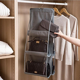 Mua Túi đựng giỏ xách  đựng đồ đa năng 6 ngăn 3 tầng có móc treo tiện lợi  tiết kiệm diện tích - giao màu ngẫu nhiên