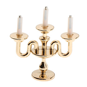 1/12 Dollhouse Miniature Candelabra Furniture Metal Doll House Model Decor