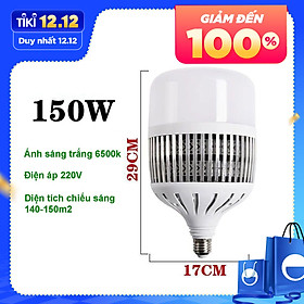 Mua Bóng đèn Led Bulb 50w  80w  100w  150w đui E27  tản nhiệt NHÔM  ánh sáng trắng  dùng cho chụp ảnh  quay phim   live stream