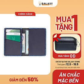 Ví Nhỏ handmade da thật Galaxy Store GVM02 (Xanh Navy)
