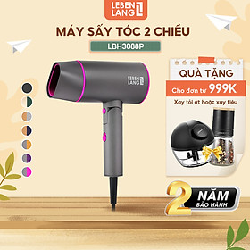 Máy sấy tóc Lebenlang LBH3088 (2100W) của Đức, kiểu gấp gọn, chống xơ rối tóc - hàng chính hãng