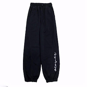 Quần Nỉ Thun Ống Rộng IRU Rách Gối Lai Tưa Nam/Nữ Unisex