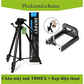 Chân máy ảnh Benro T800 EX + Kẹp điện thoại - Hàng Chính Hãng