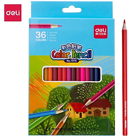  Bút chì màu học sinh Deli - 12 màu/18 màu/24 màu/36 màu - 7016/7017/7018/7019