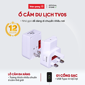 Mua Ổ Cắm Du Lịch USB Điện Quang - ĐQ ESK TV05W 1U