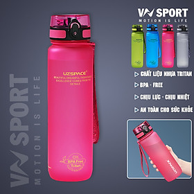 Bình Nước Tập Gym, Thể Thao, Đi Học UZSPACE Chất Liệu TRITAN BPA-FREE (500ml)
