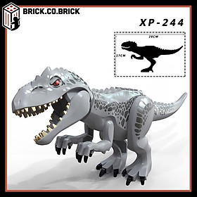 Lắp ráp Đồ chơi Mô hình Khủng long Bạo chúa T-rex Răng nam Màu xám Dinosaurs Jurassic Park Tyrannosau cỡ lớn XP244