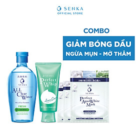 Bộ sản phẩm dành cho da mụn Senka (A.L.L Clear Water Fresh 230ml+SRM Acne Care 100g+Mặt nạ 25mlx3)_95121