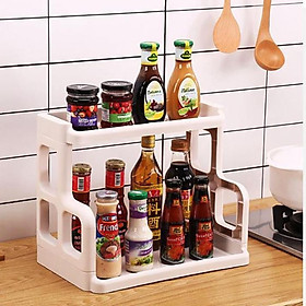 Kệ gia vị chữ H có chỗ để thớt