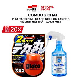 [COMBO] Phủ Nano Kính Glaco Roll On Large G-38 & Vệ Sinh Nội Thất Wash Mist L-82 SOFT99