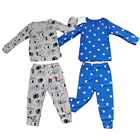 Combo 2 bộ quần áo cotton dài tay cho bé gái và bé trai (Giao mầu ngẫu nhiên theo giới tính)