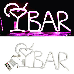 USB/Battery BAR LED Neon Light Sign Wall Lamp for Bar Party Decor