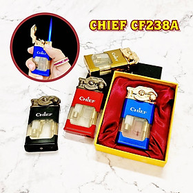 Mua Hộp quẹt bật lửa khè gas lộ thiên Chief búng tay đánh lửa CF238A nhiều màu - (xài gas)