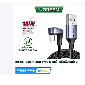 Mua Cáp USB type C sạc nhanh đầu bọc nhôm chống nhiễu US311 Ugreen 70314 1 5m bẻ chữ U - hàng chính hãng