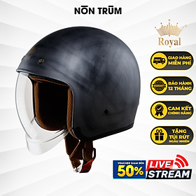 Nón bảo hiểm 3/4 ROYAL M139 có kính âm XƯỚT NHÁM