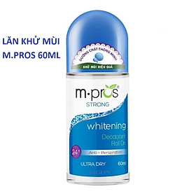 Lăn Khử Mùi M.Pros 60ml - Trắng Mịn - Năng Động - Khử Mùi Hiệu Quả (Chai Xanh)