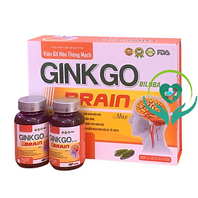 Viên bổ não thông mạch GINKGO BILOBA BRAIN MAX, Hộp 2 lọ 30 viên