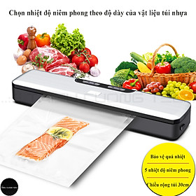 Mua Máy Hút Chân Không Thực Phẩm Vacumm Sealer Đa Năng Hàn Miệng Túi Cao Cấp – Chế Độ Hút Khô  Ướt & Thủ Công Cho Rau Củ Quả  Hạt  Thịt Tùy Chọn. TCT-AP15.  Hàng Chính Hãng