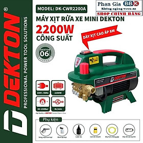 Mua Máy Xịt Rửa Xe Mini Dekton DK-CWR2200A - Công Suất 2200W - Motor 100% Dây Đồng - Bảo Hành 12 Tháng