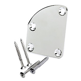 Neck Joint Back Plate & 4 Screws Set for Electric Guitar Accessory