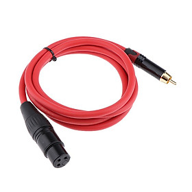 1.5M XLR Female to RCA Male Mono Audio Microphone Adapter Cable Mic Speakers