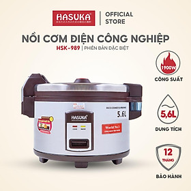 Nồi cơm điện công nghiệp Hasuka HSK-989 với dung tích lớn 5.6L