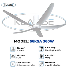 Mua Quạt trần không đèn Klasse 56KSA 360W Hàng chính hãng