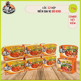 Lốc 12 Hộp Viên Gia Vị Bò Kho 75gram Pho Chicken Sesoning Cube