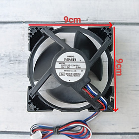 Mua Quạt tủ lạnh SHARP 12V 4 dây kích thước 9cm x 9cm (HÀNG HÃNG) MODEL 09232JS-12M-BU
