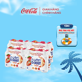 Lốc 24 Chai Sữa Trái Cây Nutriboost Thế Hệ Mới Hương Dâu 297ml/Chai Sale 4.4 Coca-Cola Official Store