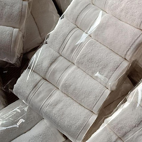 Mua Set 5 khăn lau tóc  lau đầu cotton 100% xuất Hàn 35x80 cm