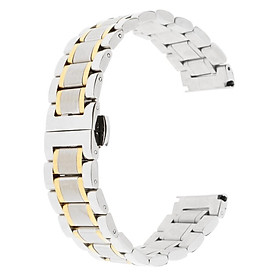 Luxury Stainless Steel Solid Links Watch Band Strap Butterfly Buckle Belt 18/19/20/21/22mm