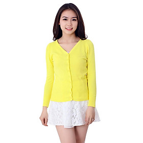 Hình ảnh Áo Khoác Len Cardigan Cổ Tim Tay Dài