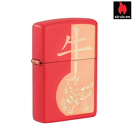 Hình ảnh Bật Lửa Zippo 49233 – Zippo Year Of The Ox Red Matte