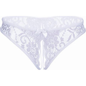  Quần lót nữ sexy hở mông hở đũng xẻ đáy sexy - Màu trắng