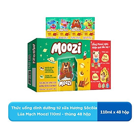 Thùng sữa Moozi hương Sôcôla có thạch 110ml (48 hộp x 110ml)