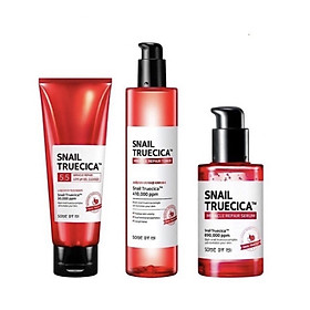 Bộ Dưỡng Da, giúp săn chắc, Phục Hồi, Cải Thiện Vết Thâm, Sẹo Some By Mi Snail Truecica Miracle Repair( SRM+TONER+SERUM)