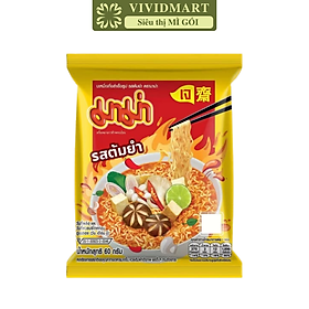 MAMA - Mì Mama gói nhỏ hương vị Chay Tomyum, Mama mì chay Tomyum Mama, Mì chay Ma Ma Thái Lan ăn liền (55g/gói)