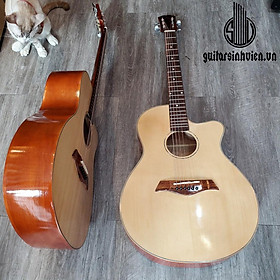 Đàn guitar acoustic SV1 có ty tập chơi  - tặng 6 phụ kiện - màu gỗ