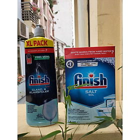Combo Muối rửa bát finish 1.5kg+Nước làm bóng finish800ml dùng cho Máy rửa bát