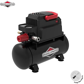 Máy nén khí không dầu hiệu B/S – BRIGGS & STRATTON USA bình chứa 6L công suất 0.75HP MODEL 0200681-Hàng chính hãng