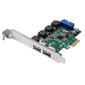 Thẻ mở rộng 2 cổng USB 3.0 19-PIN sang PCI-E tốc độ cao chuyển đổi PCI Express cho máy tính để bàn