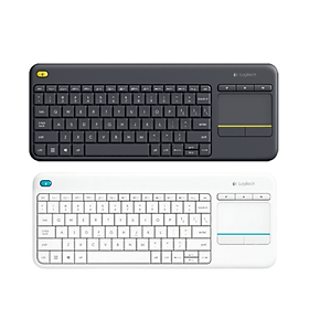 Bàn phím không dây Logitech K400 Plus - có touchpad để kết nối PC đến TV, nút Media tùy chỉnh, phù hợp Laptop/ TV/ Tablets - Màu