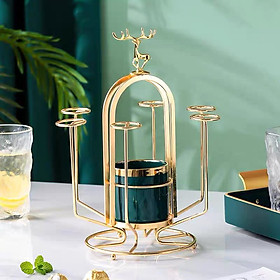 Mua Giá úp cốc nai tròn mạ vàng sang trọng