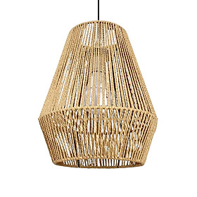 Rope Woven Hanging Lamp Shade Light Shade Retro Rustic Ceiling Lantern Cover