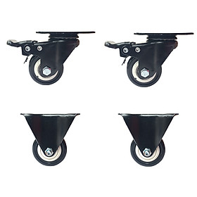 Mua Combo 4 bánh xe đẩy cao cấp chịu tải trọng cao  KT 50x25mm - Tặng 05 nút bịt ổ điện an toàn cho trẻ