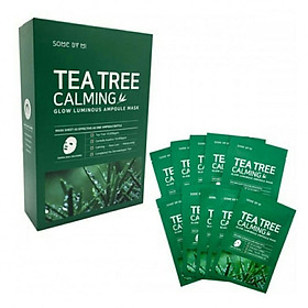 Hình ảnh Hộp 10 miếng mặt nạ giấy chiết xuất tràm trà Some By Mi Tea Tree Calming Sheet Mask 